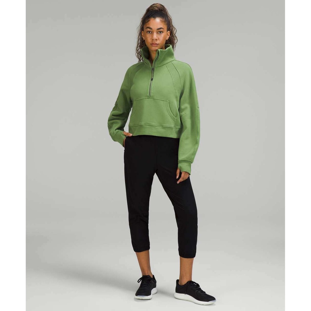 Lululemon Scuba Oversized Funnel Neck Half Zip Green Foliage Sweatshirt/S - Picture 11 of 11